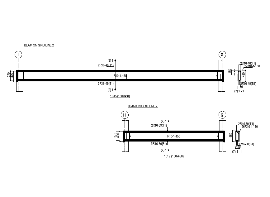 Two beam grid lines of 12X18m are given in this Autocad drawing file ...