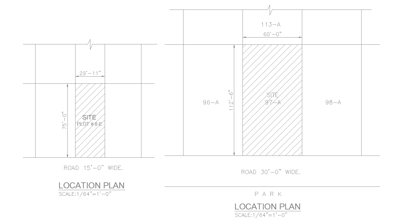 Two site location plan drawing file. Download the file. - Cadbull