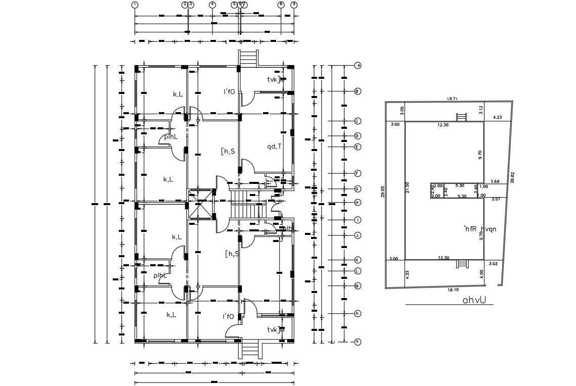 Typical Apartment Cluster Layout Plan DWG File - Cadbull