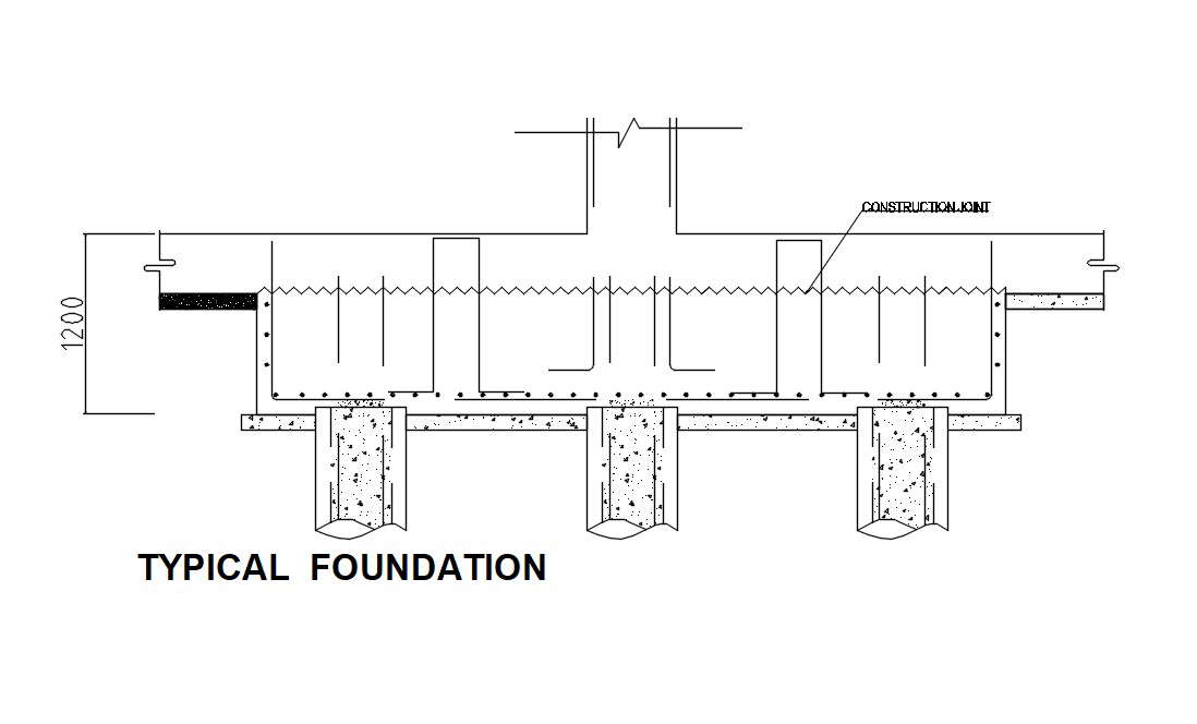 Foundation With Excavation Plan Free Dwg File Cadbull My Xxx Hot Girl