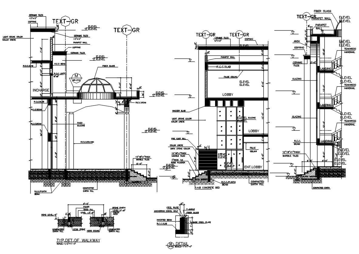 Typical Wall Section Autocad Drawing Cadbull