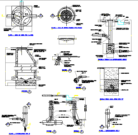 Typical sanitation installation constructive details dwg file - Cadbull