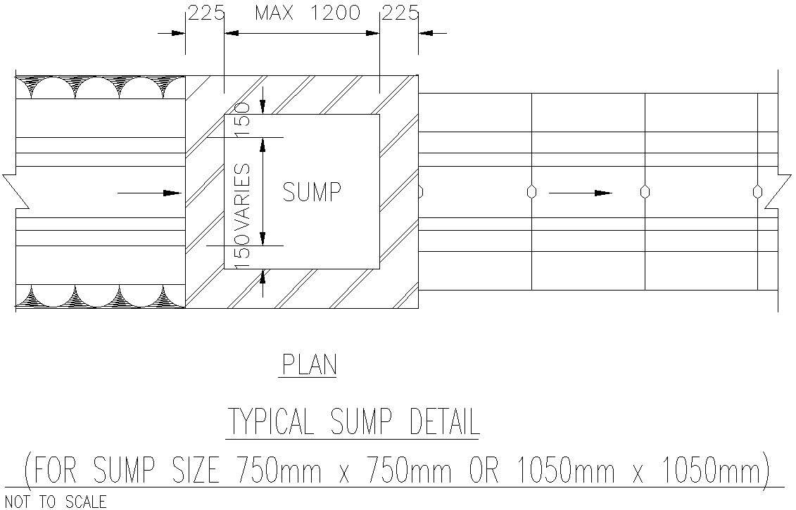 Typical 2d Layout Of Plan Sump Cadbull