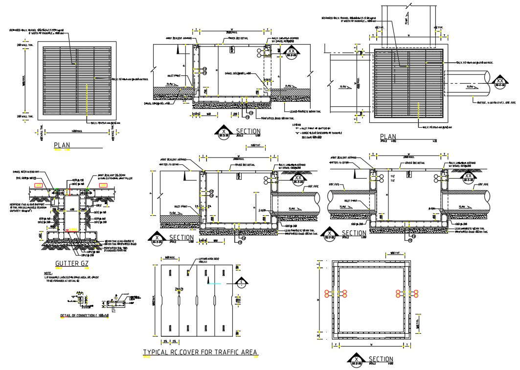 Manhole Section Drawing Free Download Dwg File Cadbull Images And Photos Finder