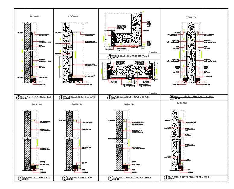 Typical Wall Section CAD Drawing Download Free DWG file Cadbull
