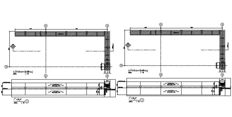 Typical Continuous Beam Section Details Are Given In This AutoCAD 2D ...