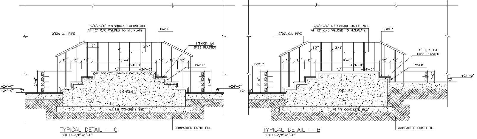 Typical cross section of staircase in AutoCAD, dwg file. - Cadbull