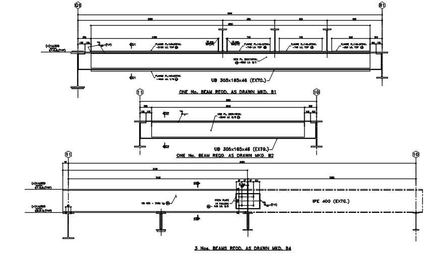 Typical Detail Of The Beam Autocad Dwg Drawing Filecadbull Cadbull 0417