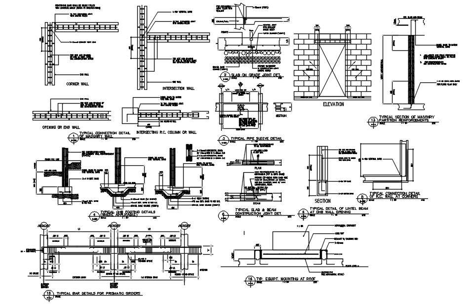 2D Design Of Reinforcement Details In AutoCAD Drawing, Dwg File, CAD