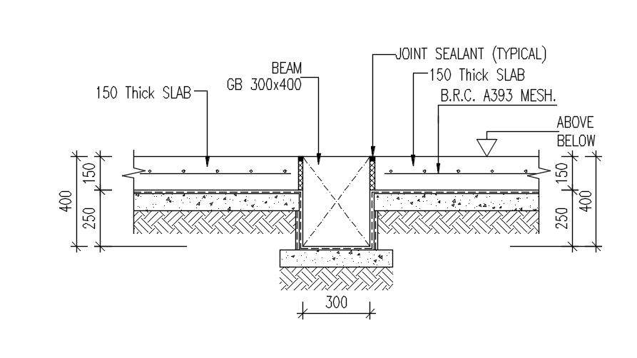 Typical slab section in detail AutoCAD drawing, dwg file, CAD file ...