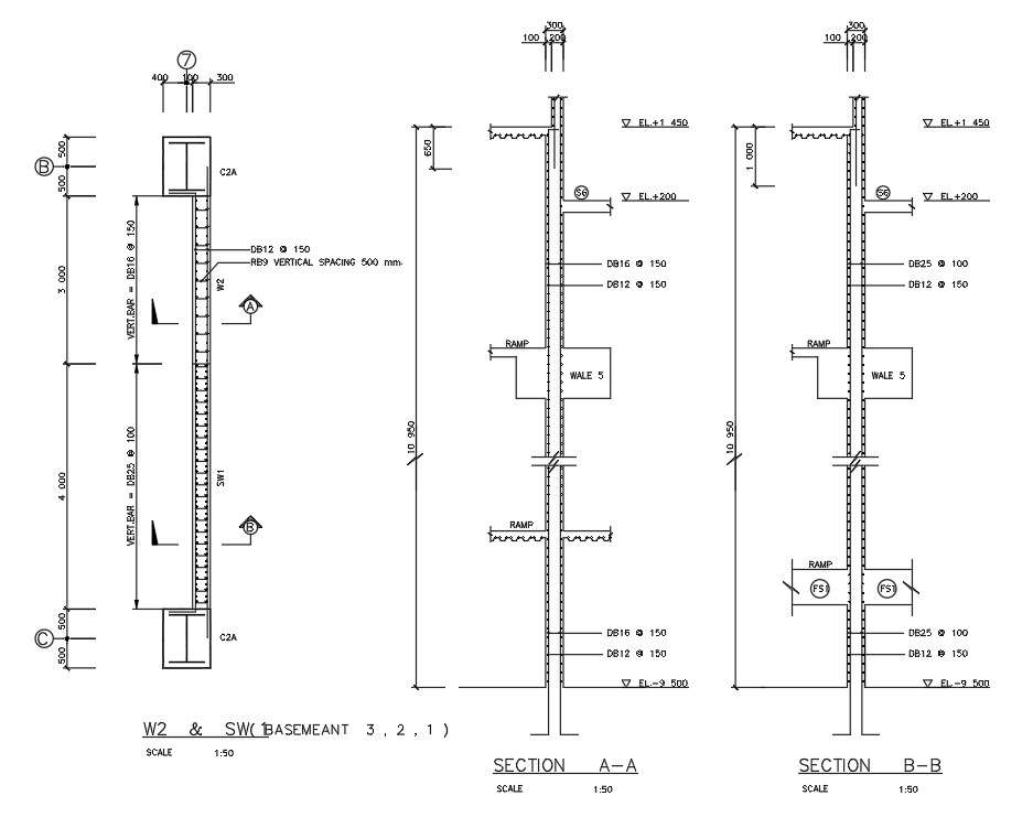 Typical wall section Reinforcement details are given in this AutoCAD ...