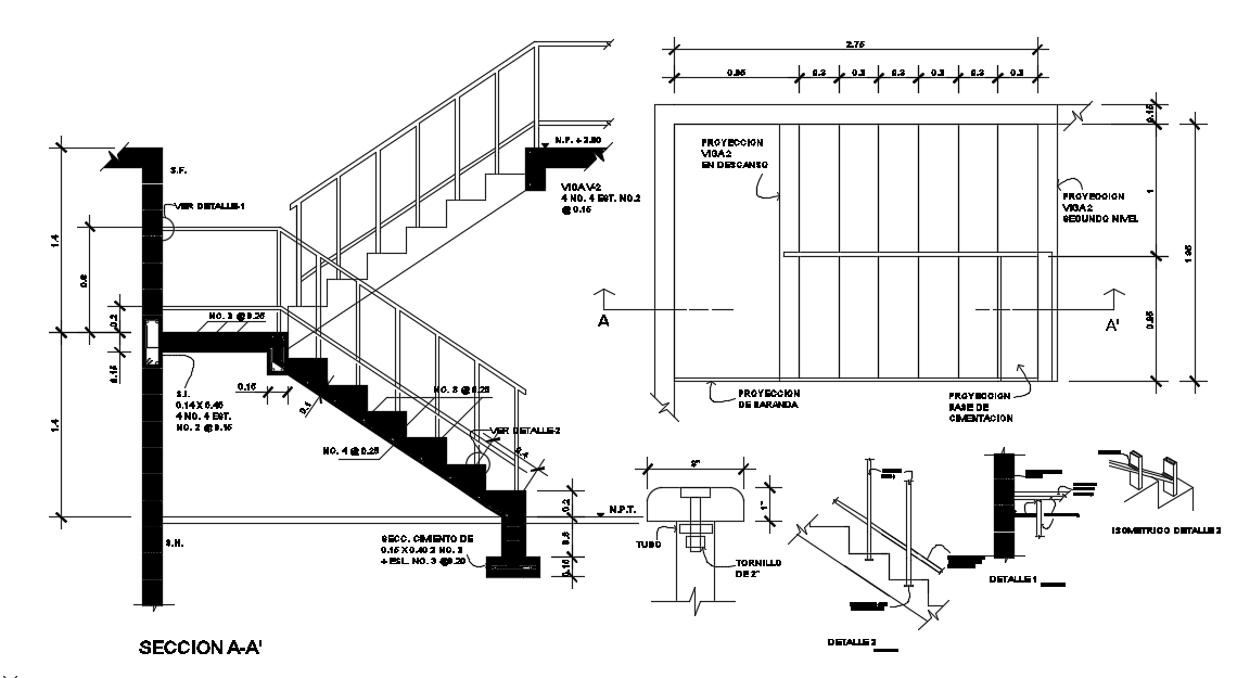 Download Free Stairs Drawing In DWG File Cadbull