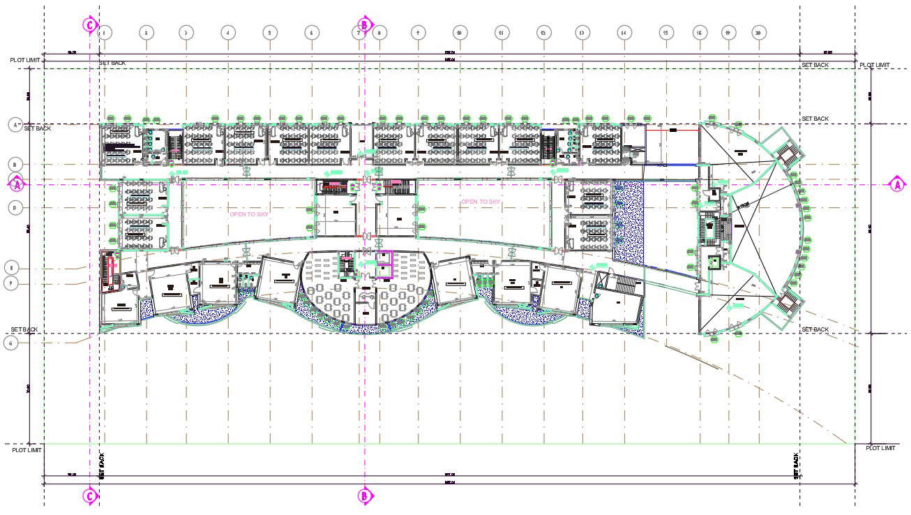 University Floor Plan Design DWG File - Cadbull