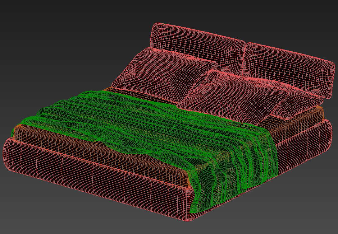 Upholstered Double Bed Design Furniture Block 3ds Max File Free Download Cadbull 