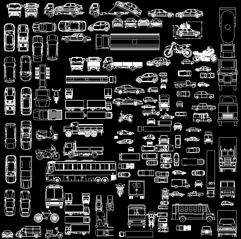 Vehicle plans and elevation is given in this autocad file. Download ...