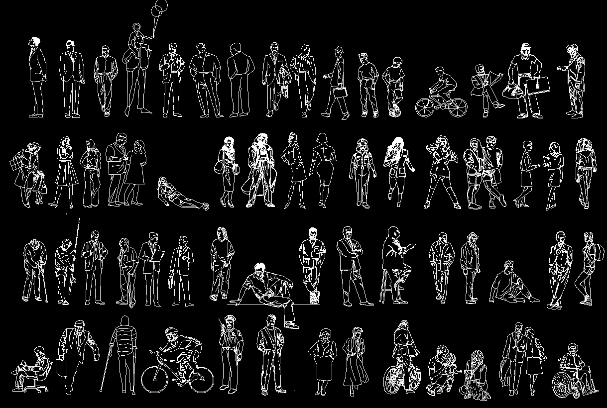 People Cad Drawing