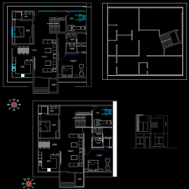 49x54 Modern Luxury house interior design cad drawing available in this ...