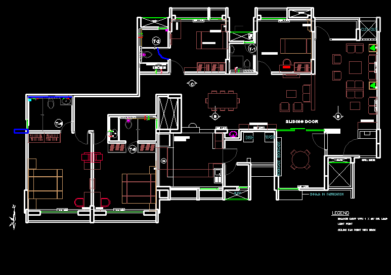 inside a house blueprint