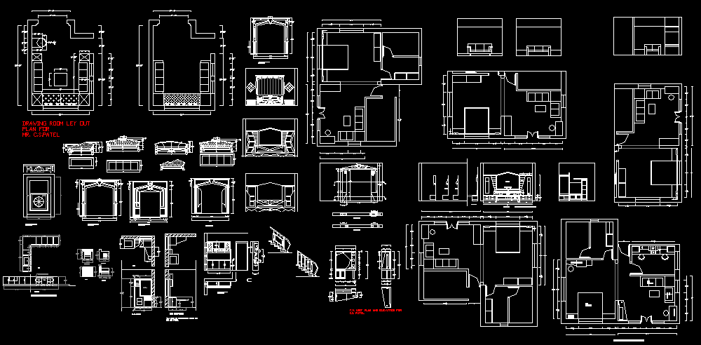 Drawing room interior design layout is given in this CAD drawing file ...