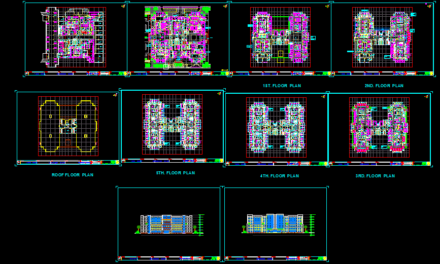 G+5 General Hospital Blueprint drawing DWG file. Download the CAD file ...