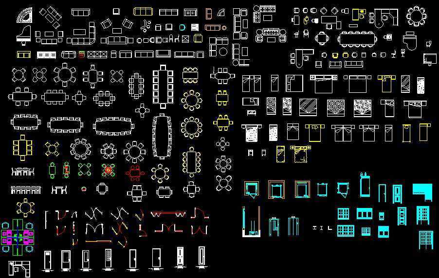 Blocks of furniture DWG cad drawing file is provided. Download now ...