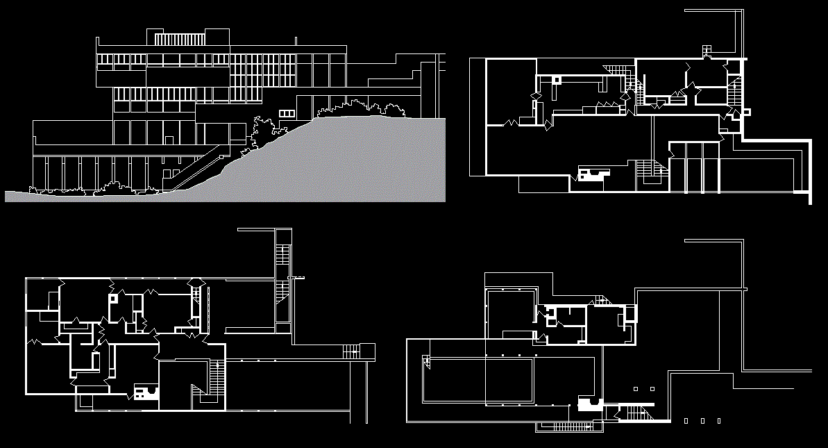 Sections And Elevations Lovell Health House Richard Neutrapdf   Architectural house plans House plans Floor plans