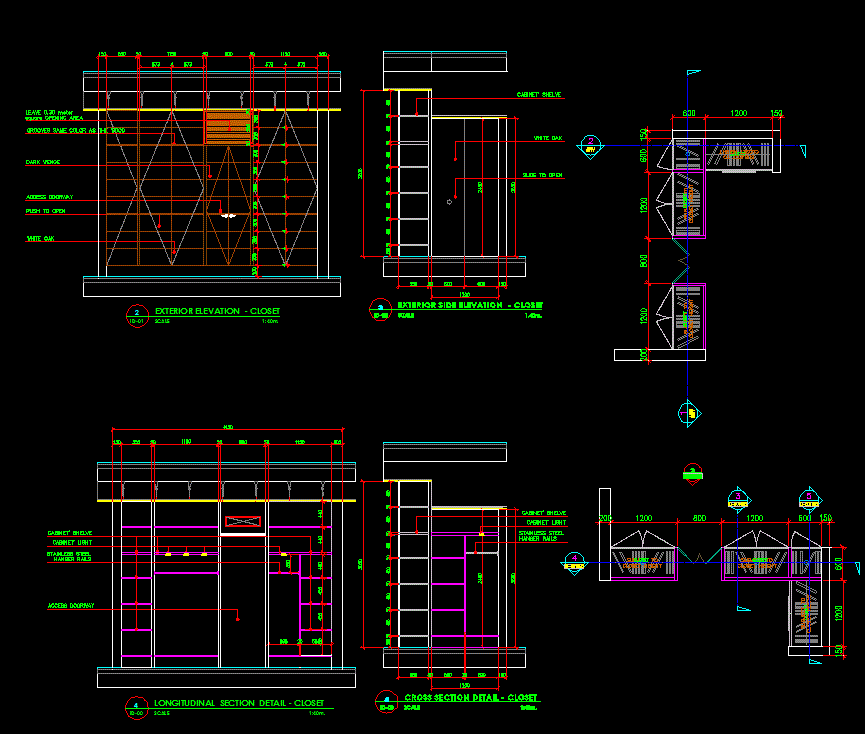 Section and Elevation- Flat - Cadbull