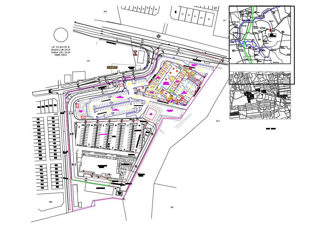 urban site plan drawing