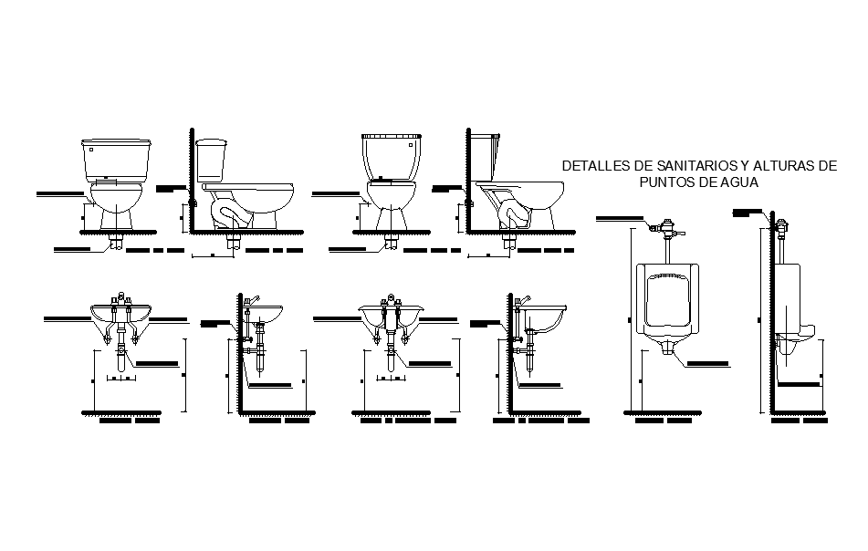 Urinal blocks detail separated in this AutoCAD drawing file. Download ...