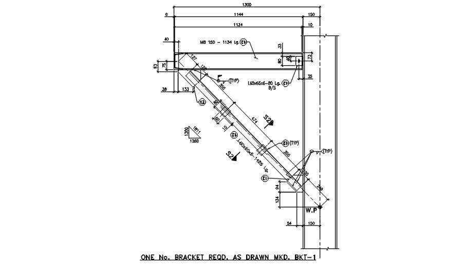 Vacuum filter Bracket requirement is given in this 2D AutoCAD DWG ...