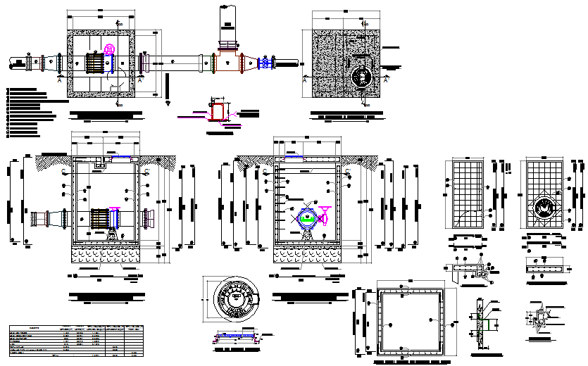 Valve chamber detail dwg file - Cadbull