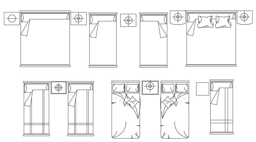 Various types of superb 2d Bed design Autocad furniture drawing ...