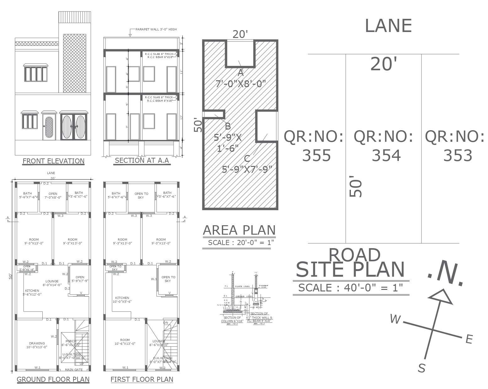 Vastu based house plan design with elevation and other details dwg ...