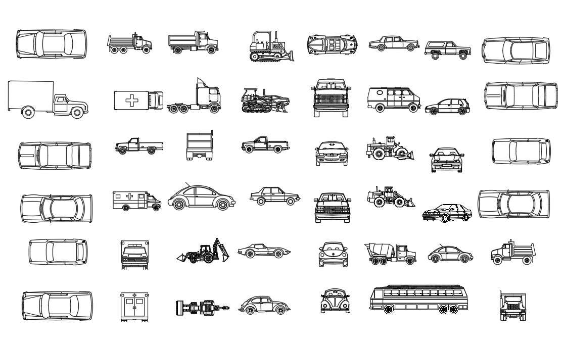 Vehicle Autocad Block - Cadbull