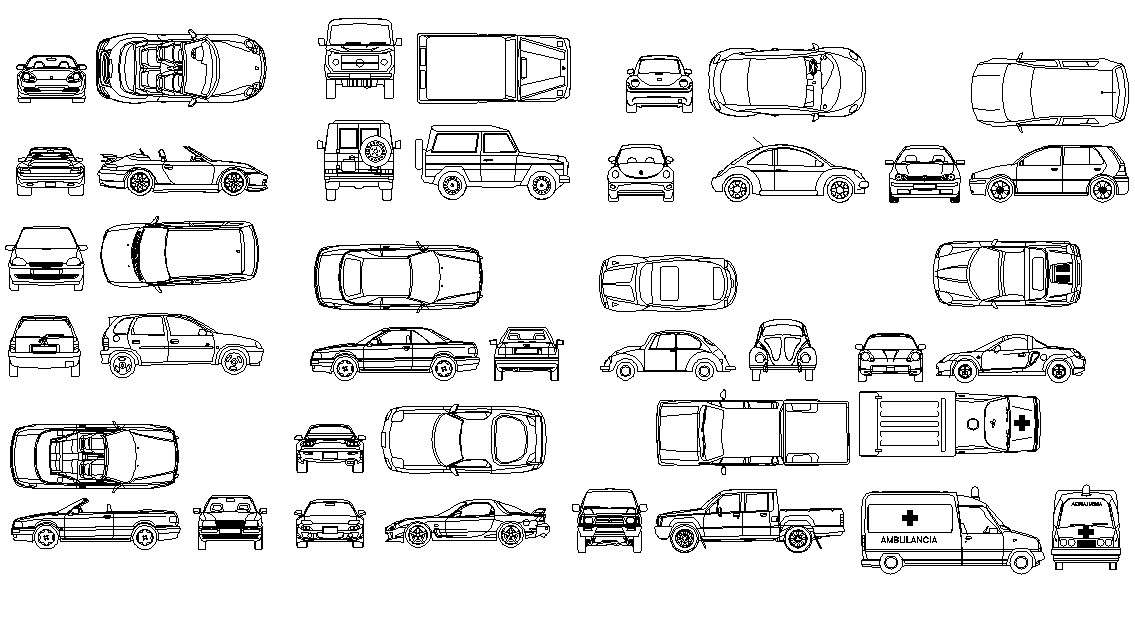 Common Car Front Elevation Block Cad Drawing Details Dwg File Cadbull ...