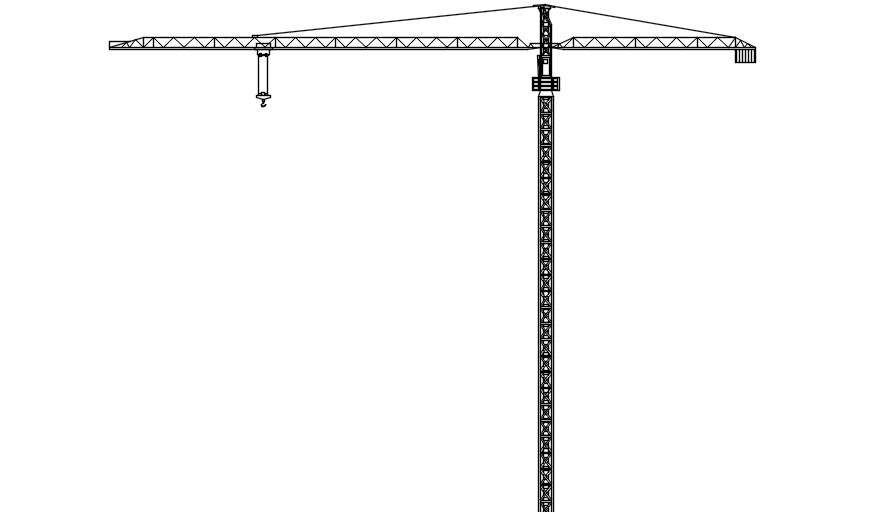 Vehicle lifting crane is given in this drawing model. - Cadbull