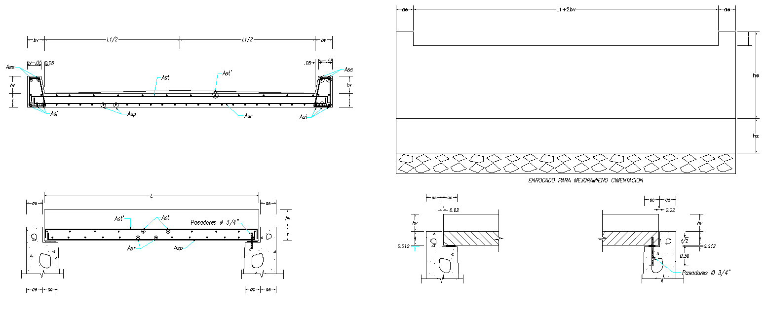 Vehicular bridge plan layout file - Cadbull