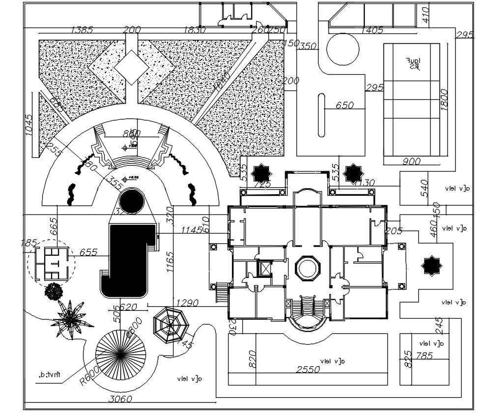 villa autocad file