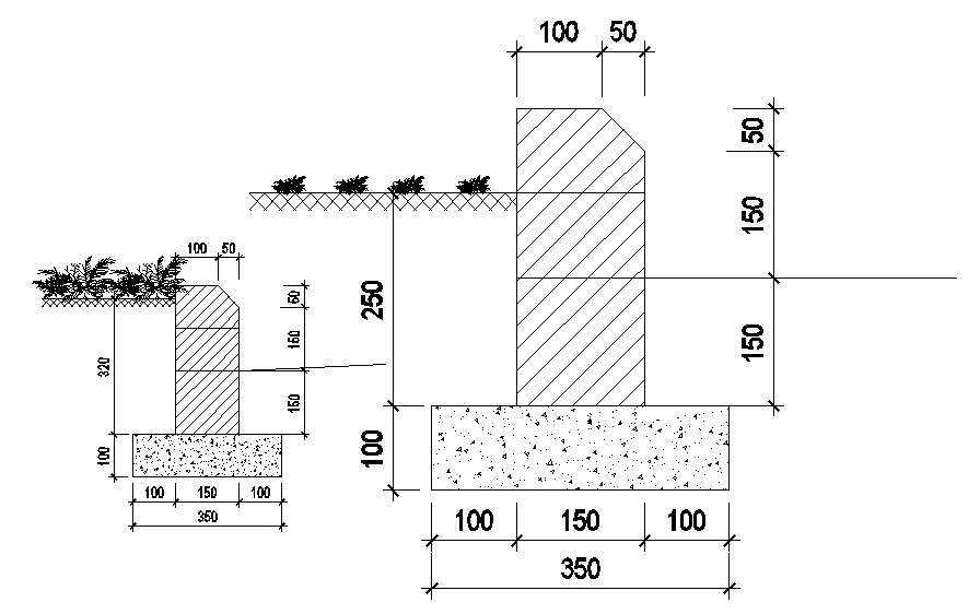 Wall Footing Details Dwg