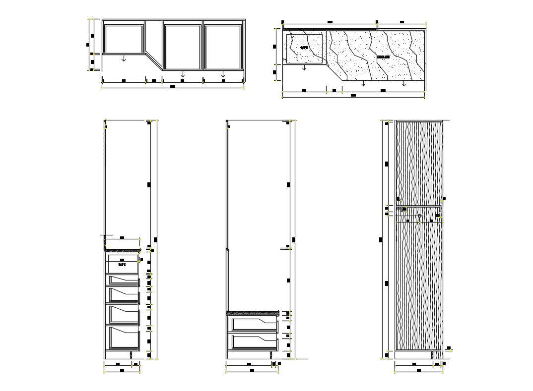 Wall Shelf Design CAD Block - Cadbull