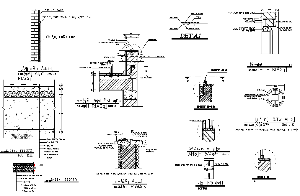 Wall Section Detail Dwg File Cadbull