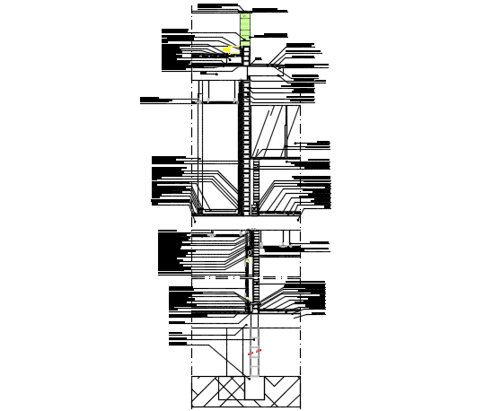 Wall section detail dwg file - Cadbull