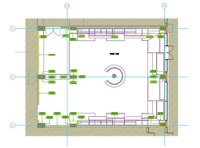 Wall finish plan detail given in this autocad drawing file 
