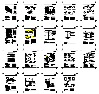 Walls design details drawing - Cadbull