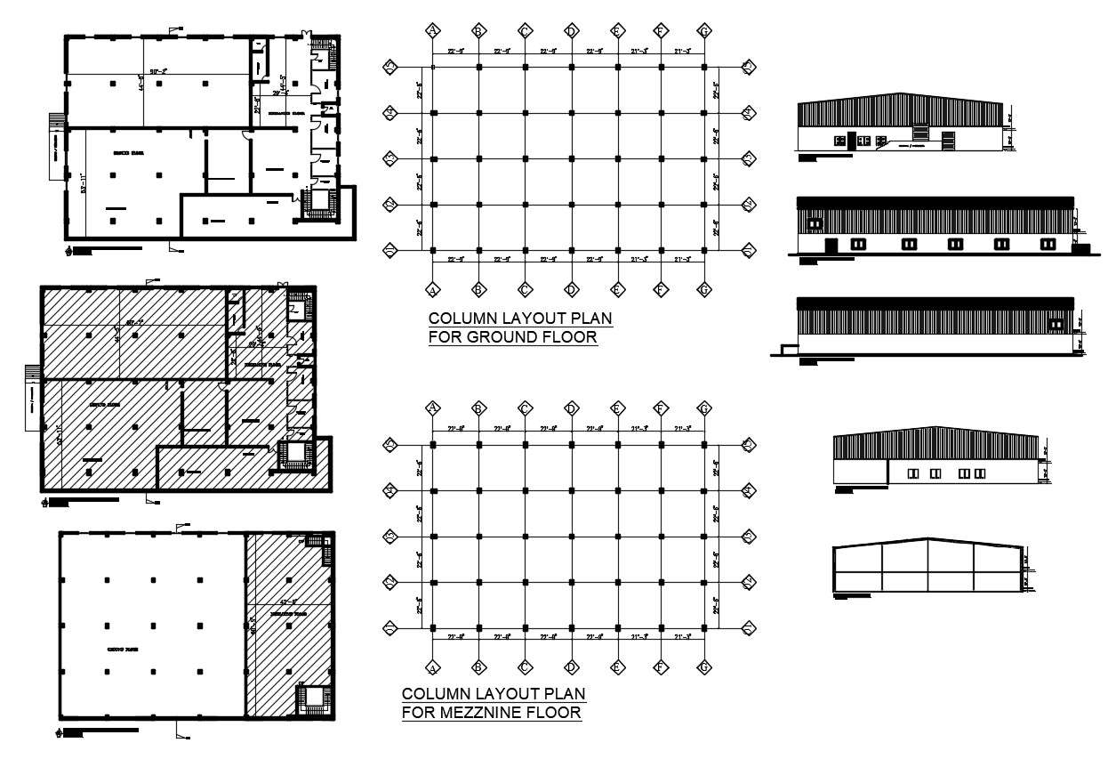 Warehouse Plan Cadbull