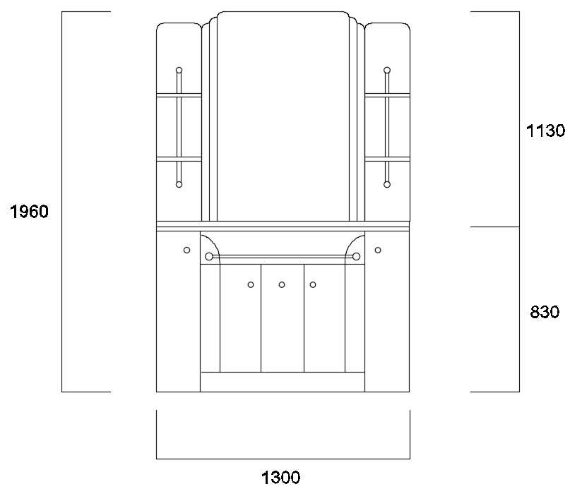 Wash Basin Cabinet Elevation Drawing Free Download - Cadbull