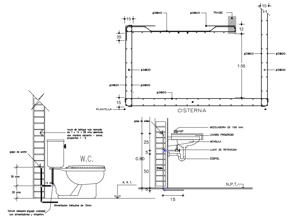 Wash basin detail drawing is given in this cad file. Download this cad ...
