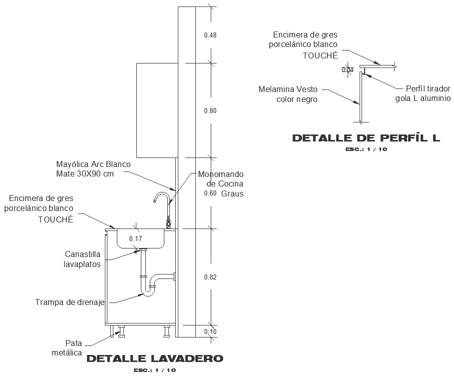 Wash basin details with shutter details and labeling dwg autocad ...