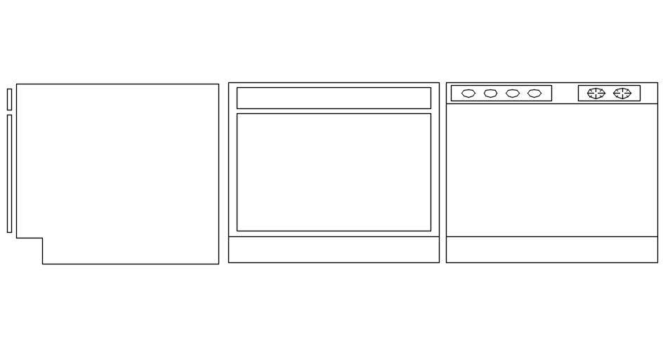 Washing Machine Elevation Cad Blocks In Autocad Dwg File Cadbull