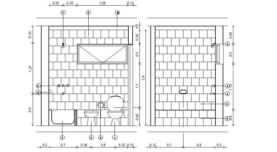 Washroom Design CAD File - Cadbull